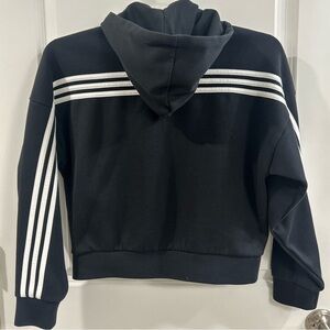 Women’s Adidas Future Icons Zip Hoodie 3 Stripe size Small Black
